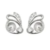 Boucles d'oreilles en forme de lapin mignon en argent sterling 925, zircones, perles pour filles et femmes, 5 paires