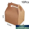 10pcs Cake Bread Fruit Food Kraft White Paper Box with Handle Boxes Christmas Birthday Wedding Party Candy Gift Packing Box