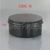 100G 블랙 알루미늄 크림 항아리가, 100CC 비누 / 눈이 빈 화장품 용기 포장 마스크 (48 PC / 로트)