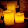 3PCSlot Flameless Electronic LED Candles Lamp Cylindrical Flicker Gul Tea Light Wedding Party Decoration Gift Y200109