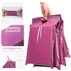 Sacs de rangement 10 pcs/lot violet translucide courrier emballage épaissir sac étanche Pe matériel enveloppe Mailer courrier postal