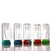 Andere rookaccessoires roken14 mm glazen asvangervangers mixkleuren met siliconen bevatten rechtstreeks voor bong