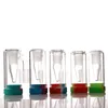 Récupérateur de cendres en verre de 14 mm Autres accessoires pour fumeurs taille masculine avec couleurs Le silicone contient des récupérateurs de silicones pour conduite d'eau