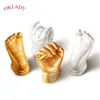 Oklady handfot print mögel för baby pulver gips casting kit handavtryck fotavtryck Keepsake gåva baby tillväxt minnesmärke barn LJ201105