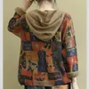 Plus Size Maglione con stampa cartoon Donna Kpop Maglioni con cappuccio a maniche lunghe Top Autunno Sudadera Mujer Harajuku Jumper Clothes 201120