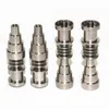 Universal 6 in 1 Titanium Nail Handgereedschap 10 14 18mm Vrouwelijke en mannelijke domeloze nagels voor glazen pijp of siliconenbuizen