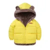 가을과 겨울 어린이 플러시 및 두꺼운 아래로 아래로 코트 코트 코트 코트 순수한 색상 내면 패딩 코트 LJ201203