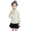 Knit Solid Turtleneck Sweater For Teenage Girls Knitting Long Sleeve Tops Clothing Children School Pullover Outerwears LJ201130