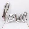 Grote Ligatures Love Letter Foil Ballon Anniversary Wedding Valentines Verjaardagsfeestje Decoratie Champagne Cup Photo Props