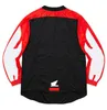 Motocross downhill T-shirt Men's and women's long-sleeved fleece warm top team racing suits can be customized