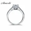 AINUOSH Luxus 1,5 Karat Cushion Cut Ring Sona Frauen 925 Sterling Silber Verlobungsringe Ehering Braut Band Liebhaber Geschenk Y200106