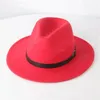 Ins New 7 Kolory Kapelusze Moda Matka I ME Eleganckie Solid Dorośli Fedora Hat Band Płaski Brim Kapelusze Kids Kids Panama Caps