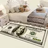 Vintage Currency Money 100 Bill Dollars Malerei Eingangstür Matte Teppich Haus Wohnzimmer Dekor Teppich Rec Coral Fleece Y206318629