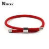 Braccialetti con ciondoli Noter Bracciale con filo rosso per uomo Donna Minimalista Ombrello Corda Tessuto Brazalete Bracciale regolabile Accessori per le mani Regalo1