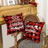 Kerstdecoraties Buffel Plaid Kussenhoezen Xmas Winter Holiday Sierkussen Case voor Couch Sofa 18 inch JK2011XB