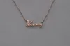 Meme Name Necklace Custom Nameplate Pendant for Women Girls Birthday Gift Kids Best Friends Jewelry 18k Gold Plated Stainless Steel