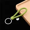 Weaving PU Leather Keychain Simple Style Car Key Pendant Creative Bag Key Rope Party Promotion Small Gift