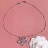 2020 Lyxsmycken 925 Sterling Silver Clover Flower Rhinestone Pendant Necklace Four Leaf Necklace for Women Gift2948414
