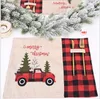 Kerstboom Rode Truck Placemats Tafel Mat Winter Buffalo Plaid Placemat Dining Home Xmas Tafel Decoratie EA2151