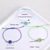 Charm Bracelets Jewelry Handmade Druzy Resin Stone Bracelet Make A Wish Card Wax Rope Braided Bangles With Rice Bead Drop Delivery 2021 Bxry