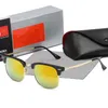 Классический дизайн Брендовые круглые солнцезащитные очки для женщин UV400 Очки с металлической золотой оправой Очки Мужские зеркальные стеклянные линзы Солнцезащитные очки с коробкой 3016-A