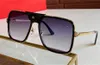 Ny modedesign solglasögon 0263sa retro fyrkantig metallram med liten läderknapp avantgarde popstil toppkvalitet UV400 EY8668394