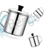 Zilver Rvs Cup Tough Office Water Cups Spiegel Polijsten Kleine Thee Mok met Deksel Mokken Dining Hotel School Canteen BH4174 TYJ