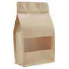 50 pcs/lot 10x20 cm, 12x22 cm, 14x24 cm 16x26 cm 18x28 cm 20x30 cm vide 8 côtés kraft papier sac emballage cadeau sac