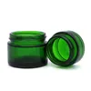 2020 Green Glass Jar Cosmetic Lip Balm Cream баночки Тест Круглый стеклянная трубка с внутренним PP Лайнеры 20г 30г 50г Косметические Jar