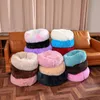 Donut Cat Bed Fauxe Fur Dog Leds для средних маленьких собак самостоятельно потепление в помещении круглой подушки Cuddler LJ201028