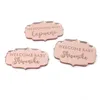 48Pcs Barrette di cioccolato personalizzate Bomboniere Argento Oro Specchio Baby Shower Decor Baby Battesimo Bomboniere Decorazioni Bomboniere Tag 201130