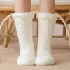 Chaussettes pour femmes hiver chaud épaissir doux chaussettes de sommeil chambre étage intérieur polaire thermique bonbons chenille tapis Wolen chausson chaussettes 211221