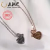 AMC 925 Silver Love KeyNecklace Gioielli femminile Superbo artigianato Logo ufficiale classico Pearl Elegant Fashion Necklace Wholesale6935184