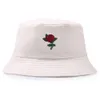 Projektant wiadro kapelusze róży haft kapelusz dla mężczyzn kobiet na zewnątrz lato czapki fishing kapelusze słońce