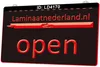 LD4170 LAMINAAT NEDERLANDオープン3D彫刻LEDライトサイン卸売小売