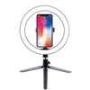 6inch 16cm Mini LED Desktop Video Ring Light Selfie Lamp With Tripod Stand USB Plug For YouTube Live Photo Photography Studio
