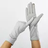 Sexy dentelle Bow Dot UV respirant anti-dérapant cyclisme mitaines femmes été mince coton Long écran tactile crème solaire gants de conduite J801