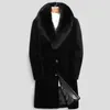 2020 Autumn and Winter new Imitation Mink coat Men's Tidy Long section coat Men's Self-cultivation Fur Artificial Fur1