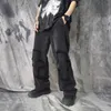 Jeans Unclenjm Patch Pocked Cargo Pants Men jeans Hipster casual Punk rock calças de moda ED937 201128