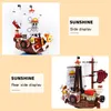 432pcs One Pieces Boats Thousand Sunny Pirate Ships Luffy Blocks Model Techinc Idea Figures Building Bricks Children Toys Gifts C1190d