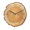 Reloj de pared redondo de grano de madera de granja de 12 pulgadas con 4/12 números, reloj de pared silencioso para el hogar, sala de estar, cocina, oficina H1230