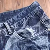Jeans mężczyźni Mężczyzna Jean Homme Męskie Męskie Mężczyznowe Pantie Fashions Dżins Biker Spant Slim Fit Fit Right Proste Spoders Projektant Ripped281t