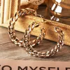 European 80mm Super Large Circle Chain Hoop Earring Punk Kuba Link Chain Loop Statement Earrings Women Party Jewelry12628429