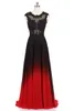 Nyaste Sexiga Lace Gradient Prom Klänningar med Long Chiffon Plus Size Ombre Formal Evening Party Gowns QC1539