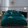 Home Têxteis Conjuntos Adulto Conjunto de Camas Cama Branco Duveta Preto Rei Queen Size Tampa Capa Breve Bedclothes Comforter Y200417