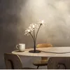 3 cabeças de cristal flor lâmpadas de mesa moderna minimalista LED mesa lâmpada criativa romântico quarto de cabeceira