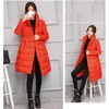 Fashion Women Parka Coat Purple Grey Orange Plus Size Tops Jacket Autumn Winter Korean plus tjocka värmekläder LR598 201126