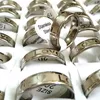 Toptan Çok 50 adet Aşk Kalp 6mm Band Comfort-Fit Gümüş Paslanmaz Çelik Yüzük Severler Çiftler Düğün Nişan Takı Hediye Favor