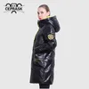 Giacca invernale CEPRASK Donna Colori vivaci di alta qualità Abbigliamento Cappotto di marca Colletto con cappuccio Parka Taglio allentato Outwear Plus 201127