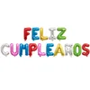 16 인치 모조 스페인어 아름다움 생일 축하 풍선 정장 Feliz Cumpleanos 편지 풍선 콤보 Y0107